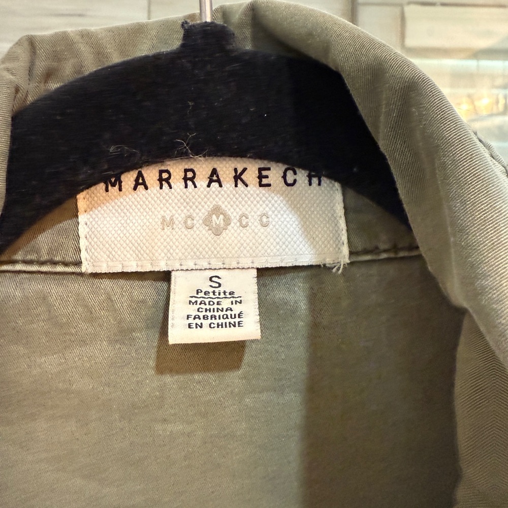 Anthropologie Green Utility Jacket Cotton Blend - Picture 2 of 3